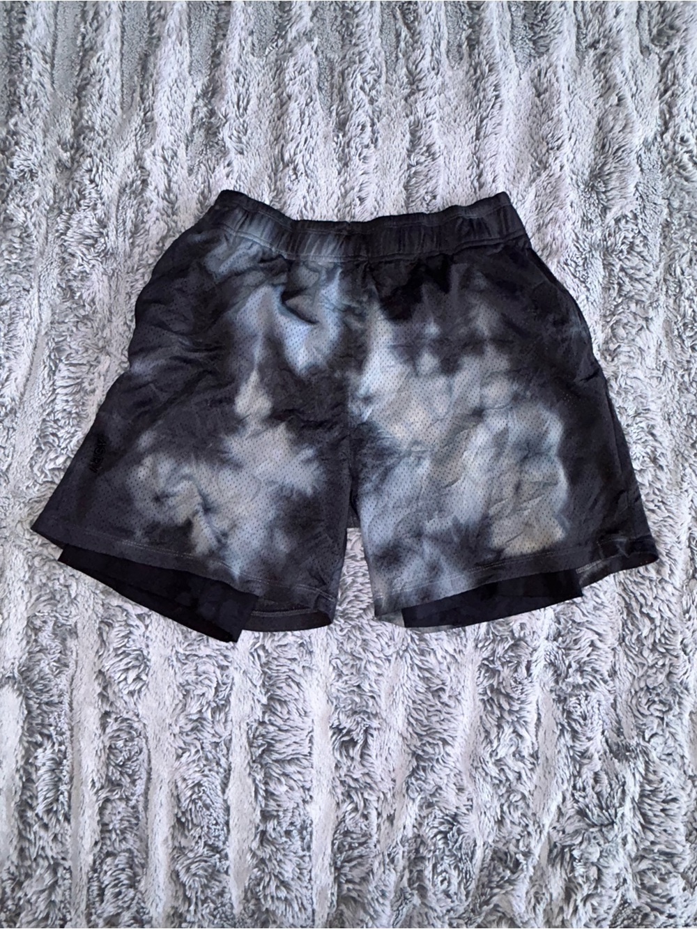 ASRV Men's Black and Gray Athletic Shorts